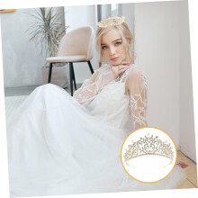 Elegant Baroque Tiara Crown Shiny Wedding Headdress for Bride Comfortable Fit Design