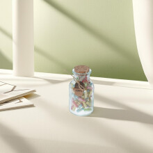 Decorazione a capsula, bottiglia con messaggio in bottiglia di vetro con tappo di sughero, creativa, unica e romantica.
