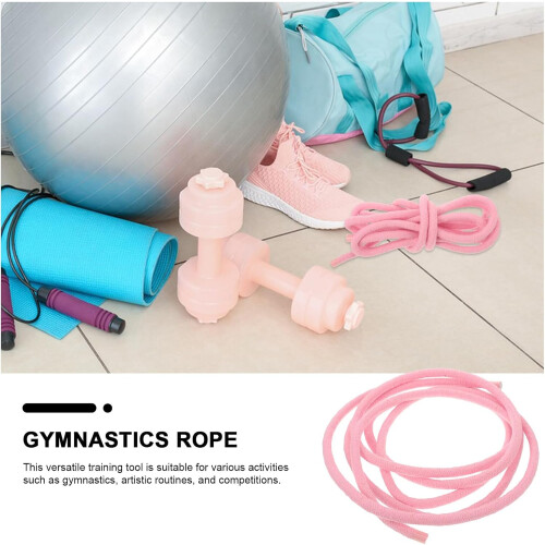Corda de Ginástica de Algodão Rosa para Treinamento e Competição de Ginástica Artística 2