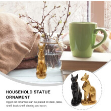 2 Stück Harzkatzenfiguren, Harzkatzenornament, antiker kreativer Stil, leicht, feine Details, nicht einfach