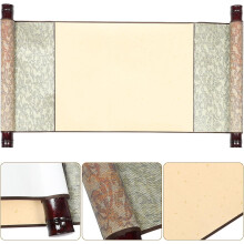Blanko-Kalligrafiepapier zum Malen und Schreiben, Wandrolle im antiken Xuan-Stil mit Doppelstabaufhängung