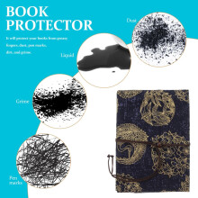 Funda de tela lavable para libros, cubierta protectora decorativa con estampado para estudiantes.