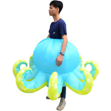 Aufblasbares Oktopus-Kostüm mit batteriebetriebenem Ventilator für Erwachsene und atmungsaktivem Stoff