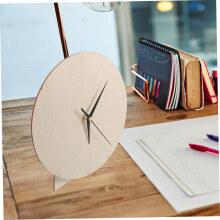 Artistieke doe-het-zelf houten wijzerplaat voor een blanco rond bord met schildermotief, geschikt voor de kinderkamer, klaslokaal en huisdecoratie.