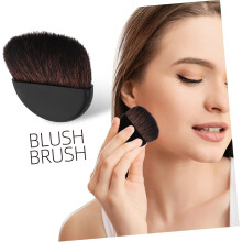 Make-up blushkwast voor dames, compacte poederkwast met zachte nylon haren, draagbare gezichtspoederkwast