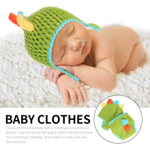 Dinosaurier-Strickoutfit, grünes, dinosaurierförmiges Outfit, Foto-Requisiten, geeignet