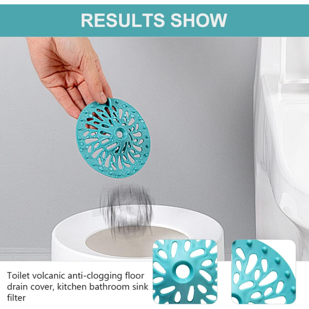 Clogging Floor Drain Cover For Bathroom Sink Floor Hair Catcher Drain Lid Prevents Clogs In Tub 8781025099362