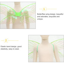 Älvvingadräkt för flickor och vuxna, grönt, transparent vinge-accessoar