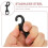 Black 70Mm Stainless Steel Single Head Bolt Snap Hook Swivel Clip Trigger Hook 1
