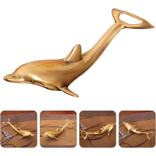 Flaschenöffner in Form eines goldenen Delfins aus Zinklegierung