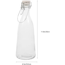 1000-ml-Glasflasche mit Schnappverschluss, auslaufsicheres Enzym-Aufbewahrungsgefäß für Saft, Milch und Wein