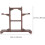 Estante expositor de madera antigua, material de madera marrón, estilo elegante. 3