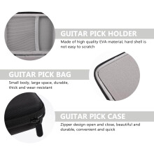 Borsa porta plettri per chitarra Eva Chic Fashionable Portable Storage Case Easy To Cars Contiene molti plettri per chitarra Adatto