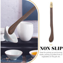 Clip per tazza da tè Kung Fu, in legno liscio e lucido, finemente lucidato a mano.