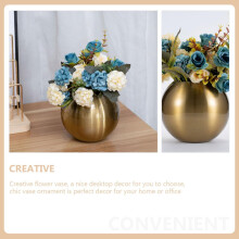 Blumenvase und Blumenflasche aus Edelstahl, goldene, kreative und schicke Dekoration