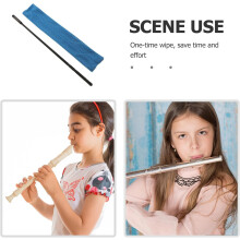 Flute Cleaning Cloth Fiber with Abs Rod Instrument Cleaning Cloth Gentle on Instrument Surface Efficient Wiping Blue