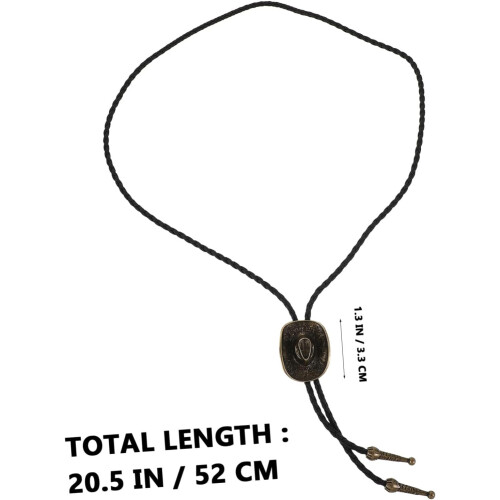 Κολιέ με vintage γραβάτα και καπέλο σε στυλ bolo, unisex, αξεσουάρ καουμπόισσας 1