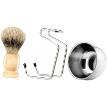 Shaving Tool Kit for Beard Care Accessories Convenient Bowl Rack and Brush for Mens Grooming Routine