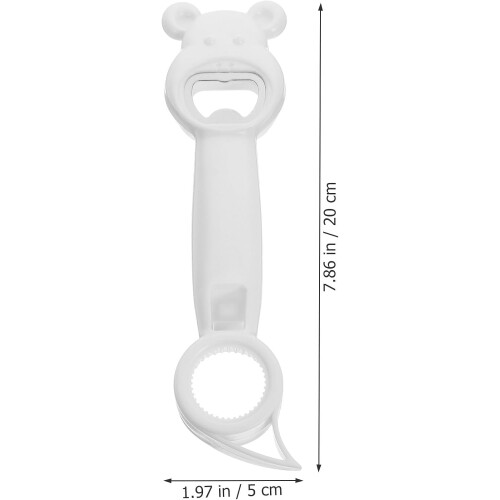 Multipurpose Opening Tool Bottle Can Opener Stable Cute Abs Iron Kitchen Gadget Effortless Cap Opener White 1
