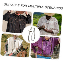 Justerbar vintage Eagle Bolo Tie Herr Läderslips Western Cowboy Halsband för Fest och Vardagskläder