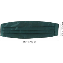 Conjunto de accesorios de traje verde oscuro para hombre: pajarita, fajín y pañuelos de bolsillo para bodas, fiestas y celebraciones.