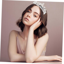 Nuntă păr decor floral mărgele perle mireasă tiara coroană coafură pentru femei
