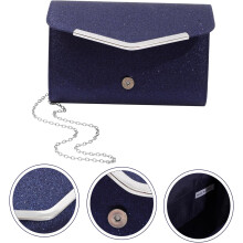 Abendclutch für Damen, dunkelblaue Glitzerhandtasche, Handtasche für Hochzeitsfeiern