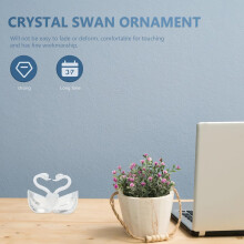 Kristallschwan-Ornament, Schwanen-Hochzeitsfigur, glänzend, kreativ, zartes Kristall, farbecht, angenehm zu tragen