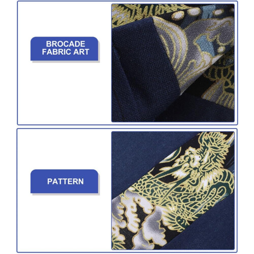 Fabric Book Cover for A6 Notebooks Decorative Patchwork Dragon Design Handmade Small Book Sleeve Protector 2