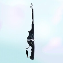 Portable Telescoping Fishing Rod with Built-in Reel and Line, Foldable Travel Casting Lure Rod