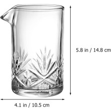 Mixer de băuturi din sticlă de 700 ml, design cu cioc de vultur, plasare stabilă, fund îngroșat, formă rotundă, ușor de utilizat