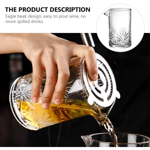 700ml Glass Drink Mixer Eagle Beak Design Stable Placement Thickened Bottom Round Shape Easy