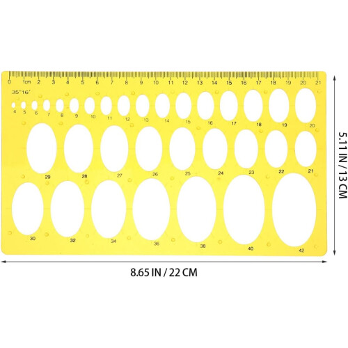 Ellipse Measuring Ruler Plastic Drawing Template Kit for Architecture and Office Use 1
