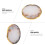 1pcs Oval Agate Coaster Gold-Plated Edge Agate Stone Coaster 7