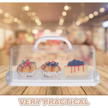 Rechteckige Aufbewahrungsbox für Toast und Desserts, 12,5 x 7,5 x 3,5 Zoll