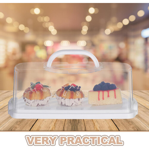 Rectangular Toast Storage Box Dessert Carrier 12.5x7.5x3.5inch 2