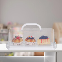 Rectangular Toast Storage Box Dessert Carrier 12.5x7.5x3.5inch