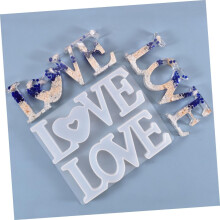 Matriță de silicon DIY Love pentru rășină epoxidică cristalină, decorare placă de ușă în formă de inimă