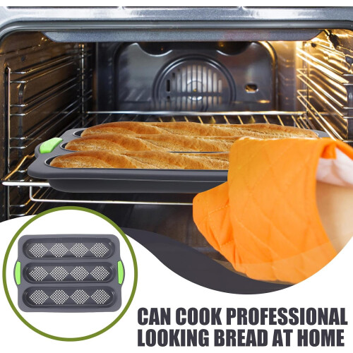 Tre-håls bakplåt non-stick silikonform robust silikonmaterial