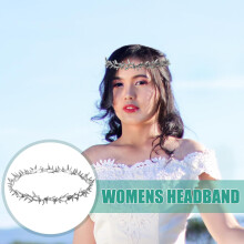 Diadema nupcial de metal plateado con forma de corona para mujeres y adolescentes.