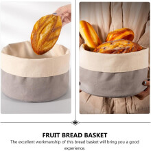 Cesta de algodón para frutas y pan, colores surtidos, material de algodón puro, práctico contenedor de almacenamiento para la cocina.