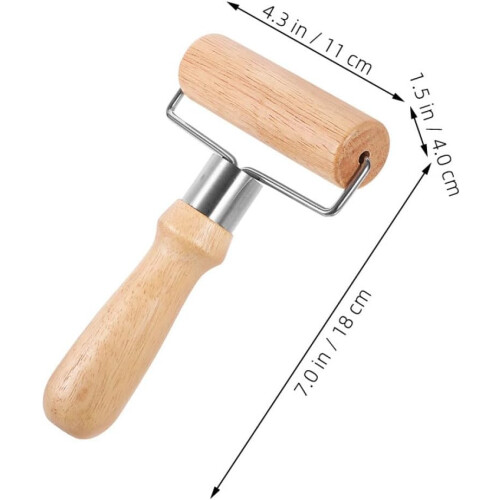 Rolling Pin Dough Roller 12inch Wood Nonstick Precise Pressing Reusable Kitchen Baking Tool 1