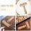 Rolling Pin Dough Roller 12inch Wood Nonstick Precise Pressing Reusable Kitchen Baking Tool 3