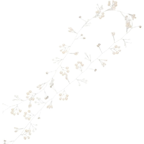 Accessori per capelli da sposa: ghirlanda lunga con catenella morbida e forcine. 2