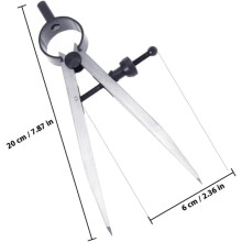 Verschleißfester Metallzirkel für Lederarbeiten und Nähen, 150 mm Radius, Zeichenzirkel