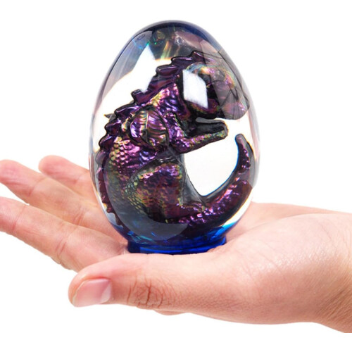 Καλούπι Σιλικόνης Dragon Egg Καλούπι Δράκου με Βάση Λευκού Φωτός 8cm 1