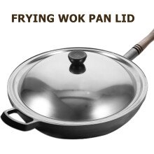 Coperchio per padella in acciaio inox da 10,5 pollici, in acciaio inox ispessito e resistente all'usura, con robusto manico.