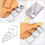 5pcs Rectangular Cookie Cutter Set Stainless Steel Rectangular Cake Molds 4
