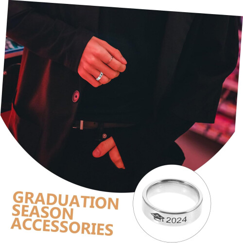 Abschlussmützenring, Unisex-Fingeraccessoire, robustes Metallgeschenk 2