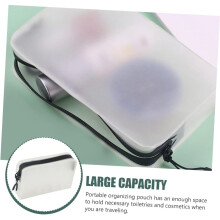 Saco de armazenamento higiénico Saco de higiénico Vista para organizadores de maquiagem Eva Material Dual Zipper Viagens